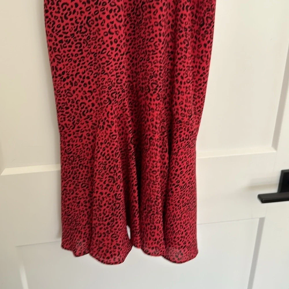 NWT Who what wear | Red & Black Leopard Print Midi Dress​​​ - Picture 4 of 6